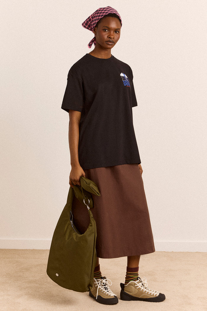 Nature Bathing Graphic Tee - Black