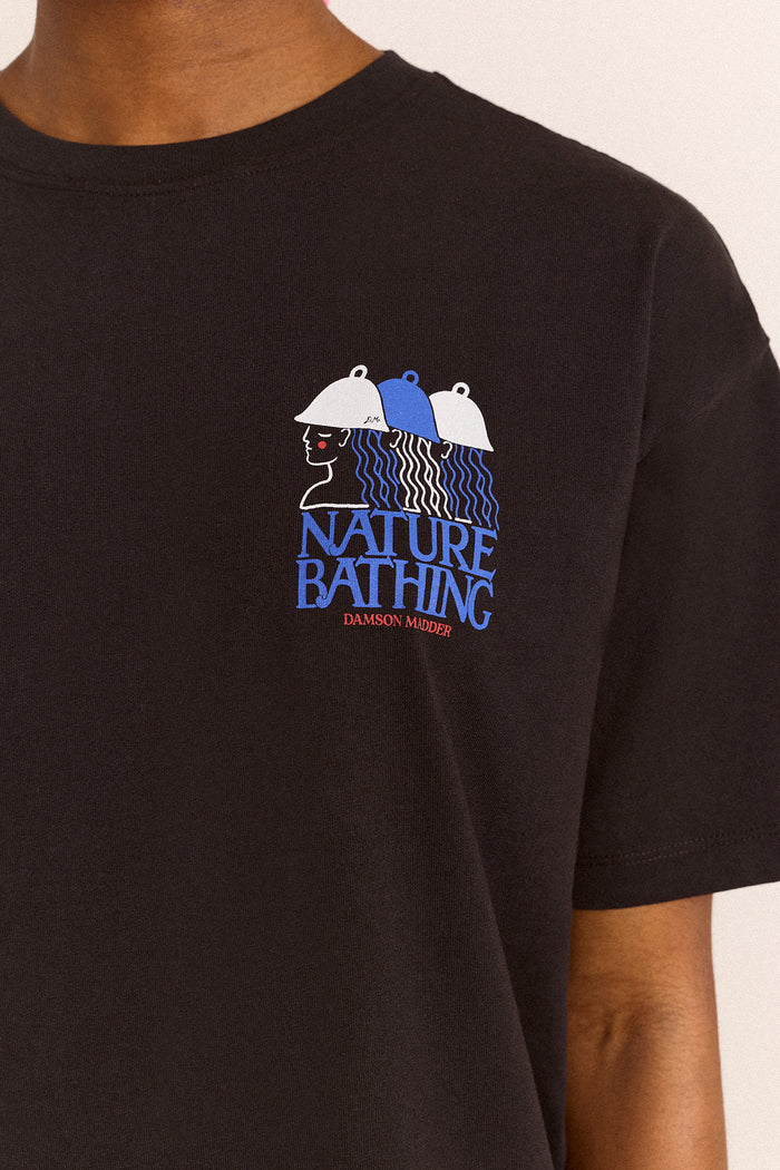 Nature Bathing Graphic Tee - Black