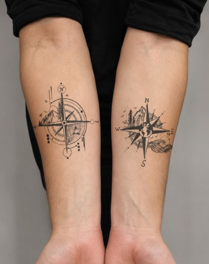 Nature Compass - 2 Tattoos