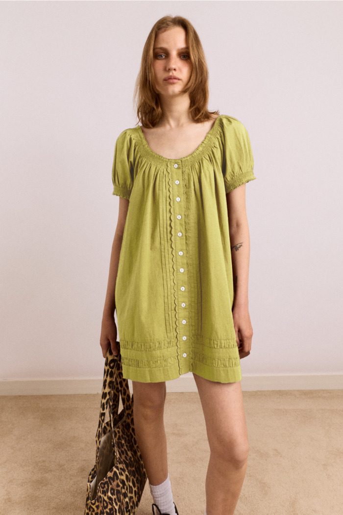 Noemie Mini Dress - Celery