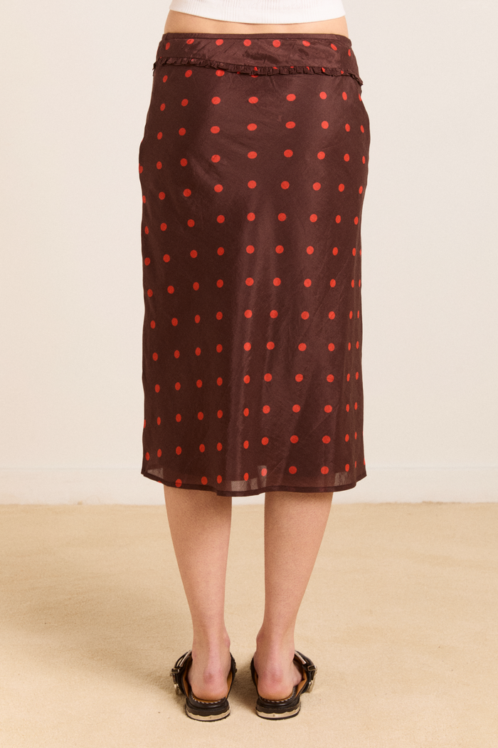 Octavia Skirt - Burgundy Spot