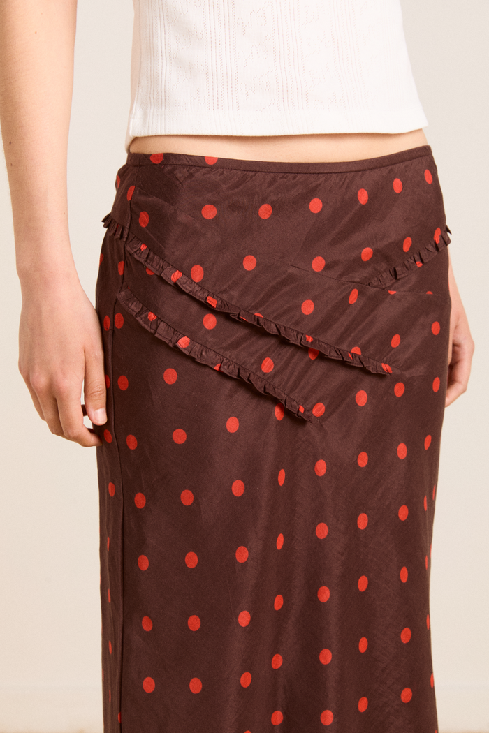 Octavia Skirt - Burgundy Spot