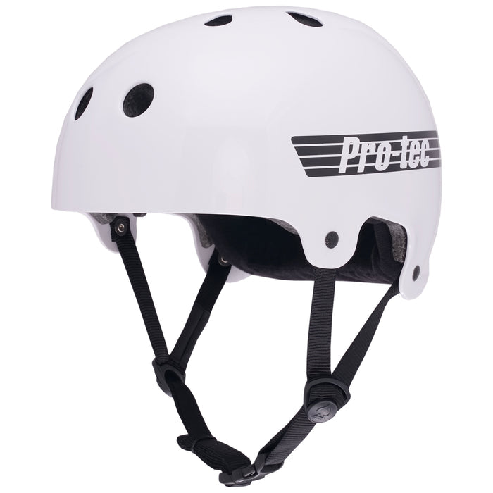 OLD SCHOOL LOW PRO HELMET - GLOSS WHITE (CERTIFIED)