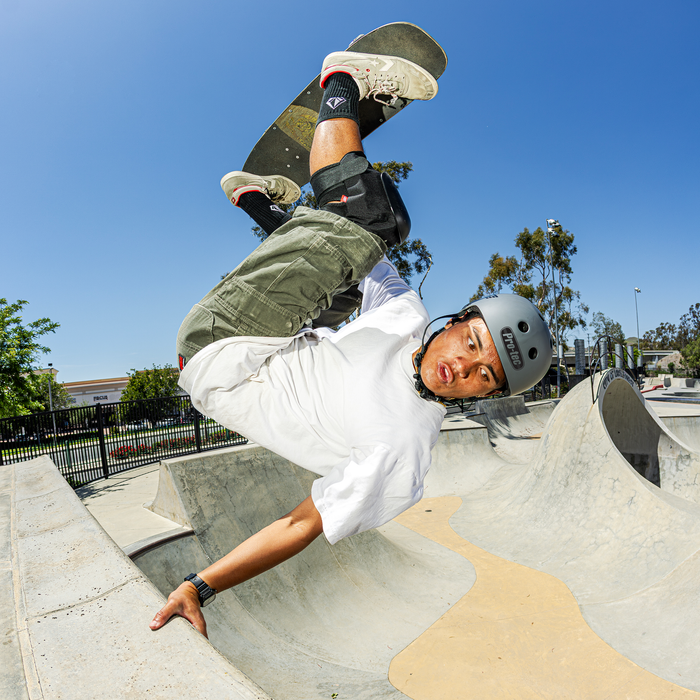 OLD SCHOOL LOW PRO HELMET - MATTE GREY (CERTIFIED)