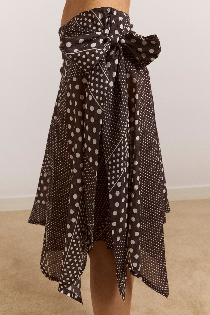 Parker Hanky Hem Skirt - Washed Black Spot