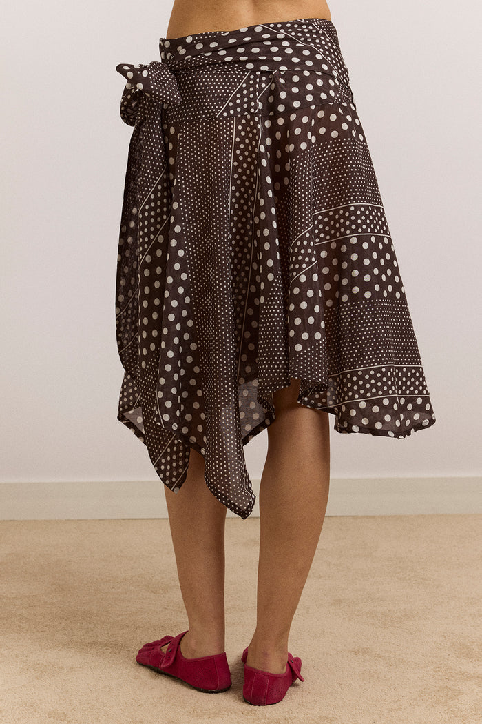 Parker Hanky Hem Skirt - Washed Black Spot
