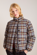 Pearl Hooded Puffer - Multi Check