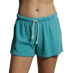 perfectwhitetee french terry sweat shorts | teal blue