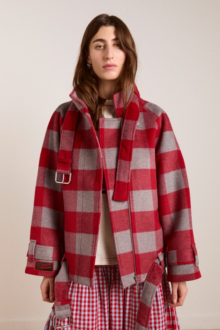 Polly Wool Bomber - Red