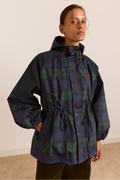 Pre-Order Liu Shower Proof Raincoat - Navy Check