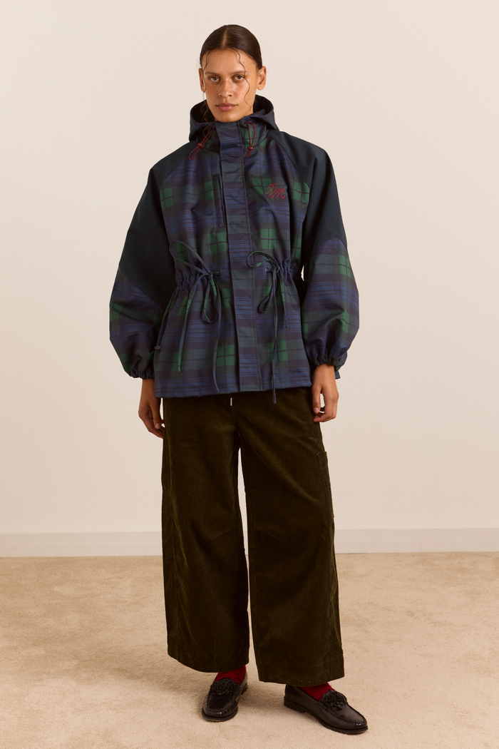 Pre-Order Liu Shower Proof Raincoat - Navy Check