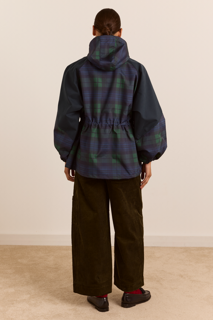 Pre-Order Liu Shower Proof Raincoat - Navy Check