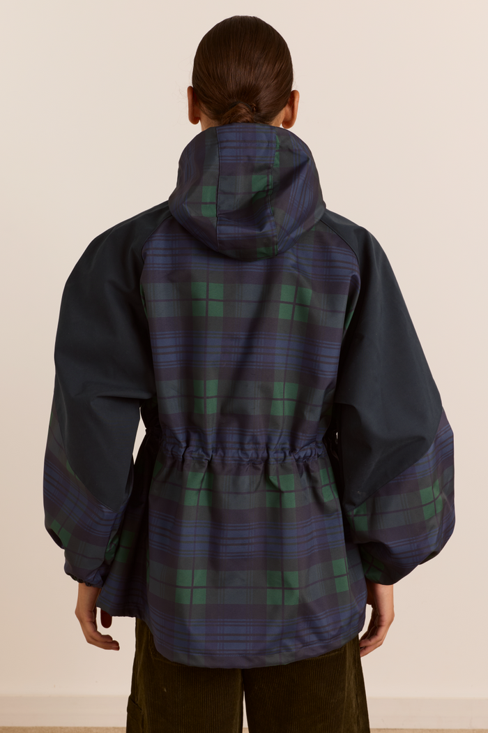 Pre-Order Liu Shower Proof Raincoat - Navy Check