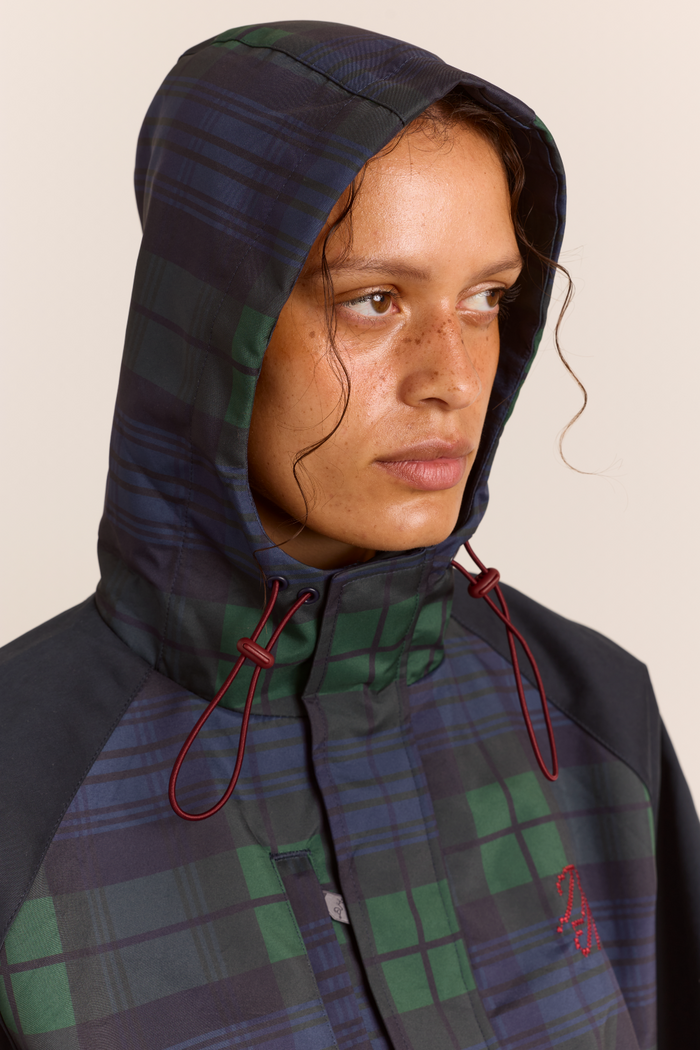 Pre-Order Liu Shower Proof Raincoat - Navy Check