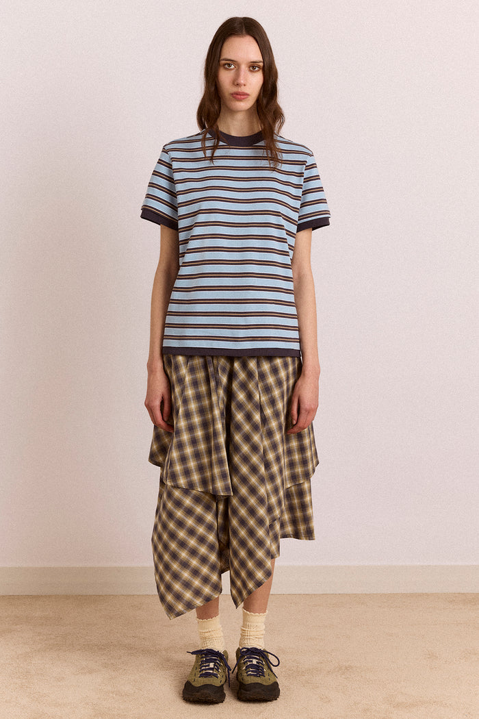 Presley Short Sleeve Tee - Blue Stripe