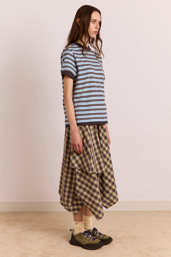 Presley Short Sleeve Tee - Blue Stripe