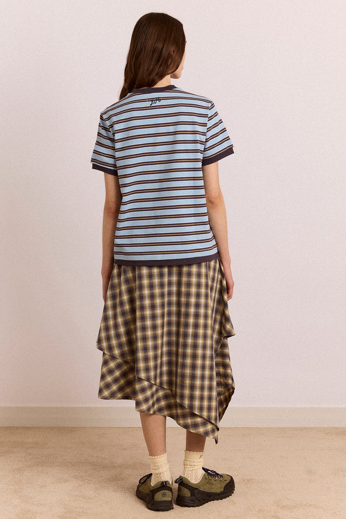 Presley Short Sleeve Tee - Blue Stripe