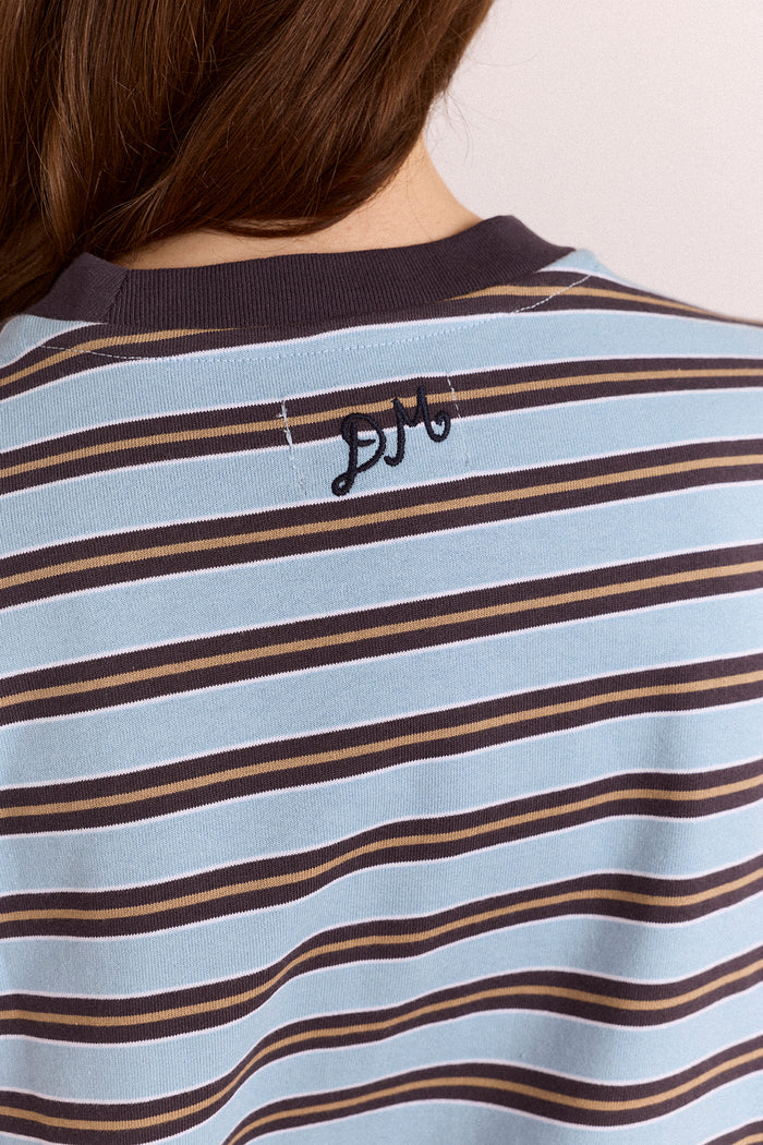 Presley Short Sleeve Tee - Blue Stripe