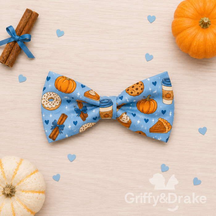 Pumpkin Spice & Everything Nice Bow Tie-BLUE