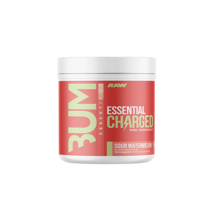 RAW Essential Charged Pre-Workout Sour Watermelon 25 Servings