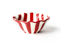 Red Stripe Ruffle Dipping Bowl
