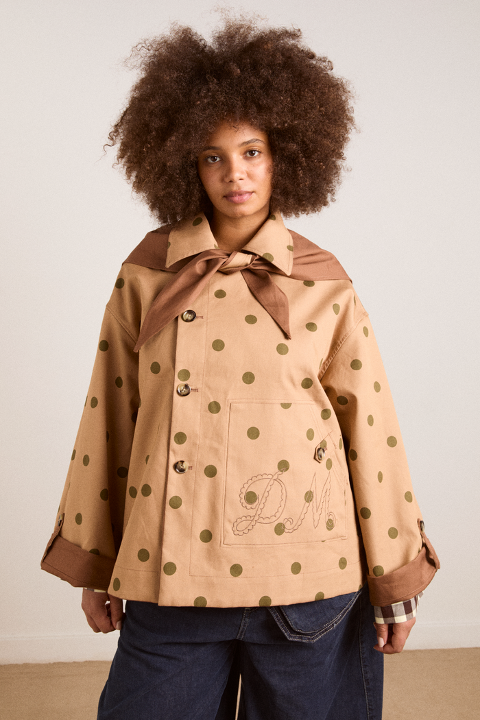 Reversible Jerry Crop Trench Coat - Camel Spot
