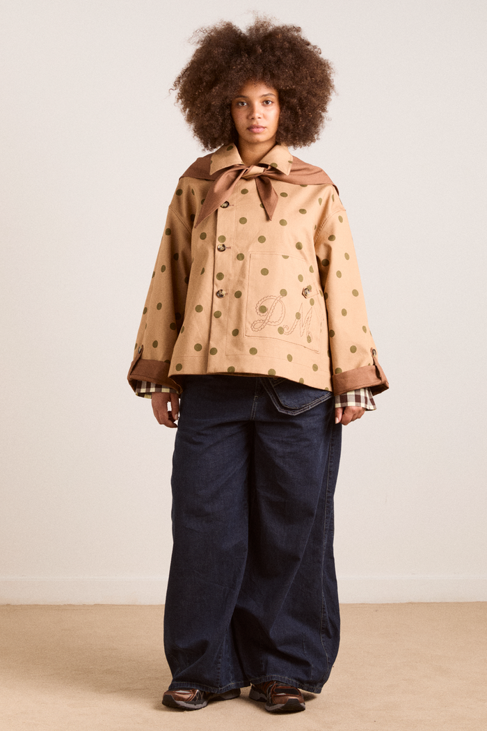 Reversible Jerry Crop Trench Coat - Camel Spot