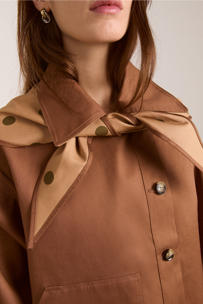 Reversible Jerry Crop Trench Coat - Camel Spot