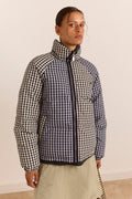 Reversible Opal Puffer- Mix Gingham