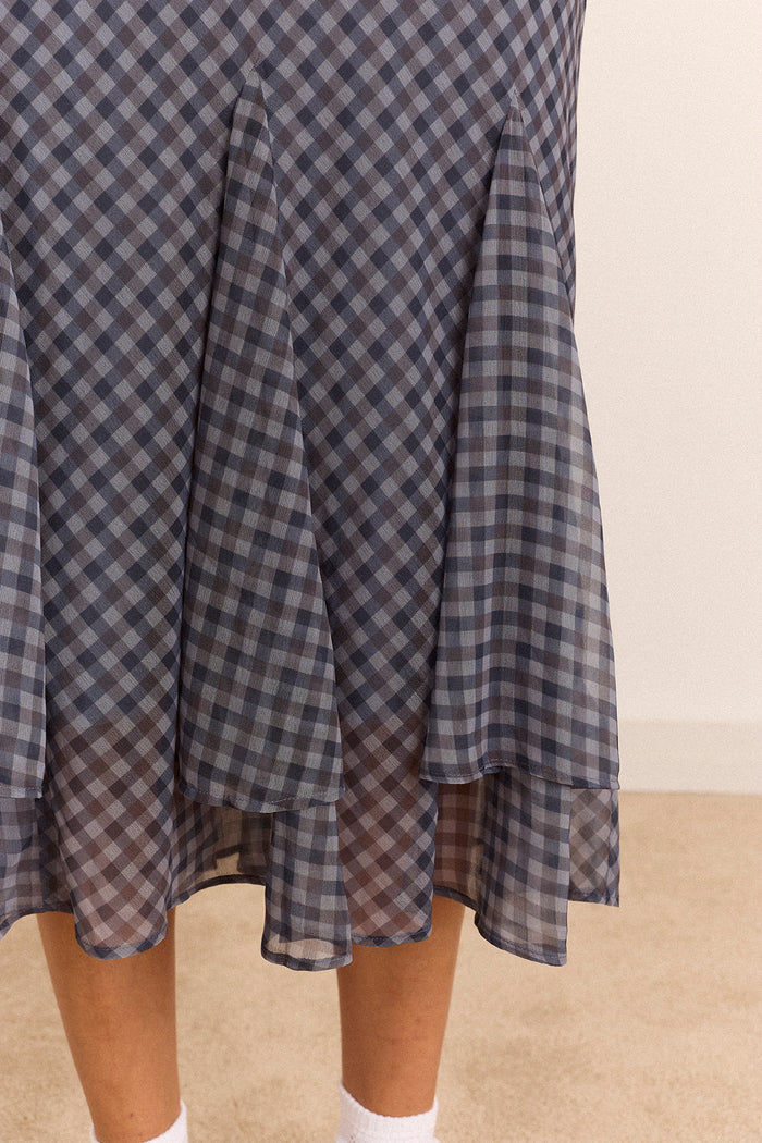 Rida Skirt - Sheer Willow Gingham
