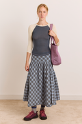 Riya Sheer Raglan Tee - Grey/Lemon