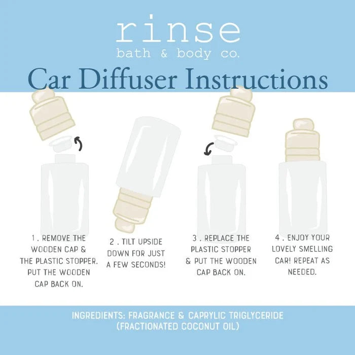 Rosemary Mint Car Diffuser | Rinse Bath & Body Co.