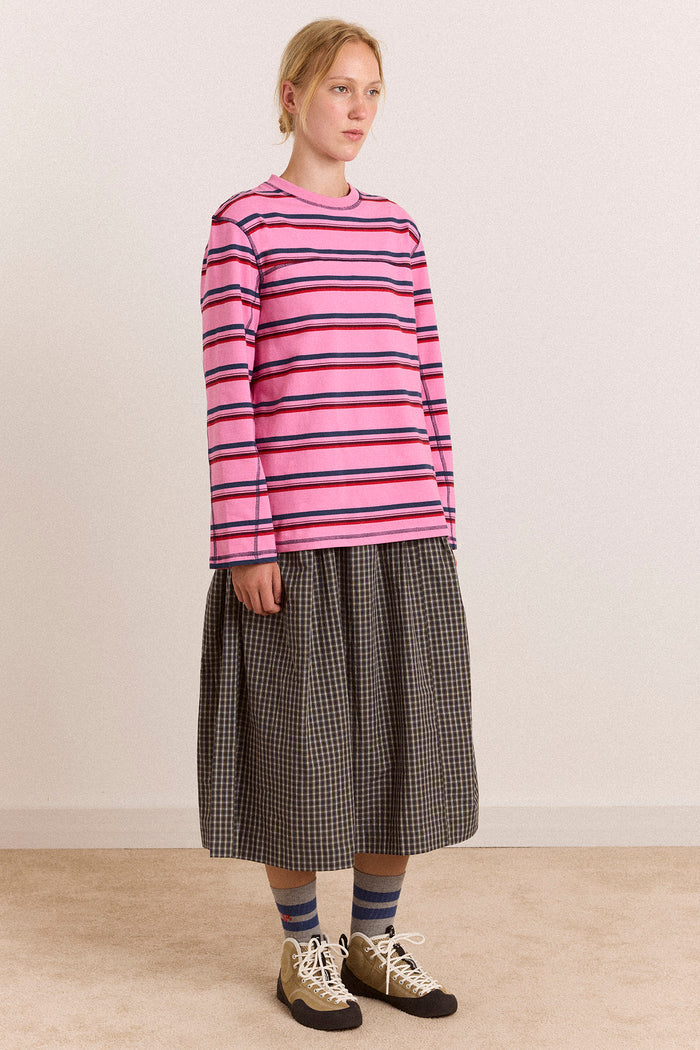 Samara Long Sleeve Top - Pink Stripe