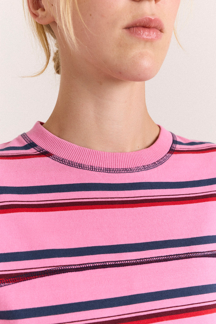 Samara Long Sleeve Top - Pink Stripe