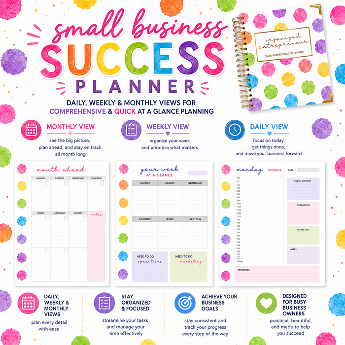 Small Business Success Planner-RAINBOW