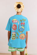 Snack Plate Graphic Tee - Blue