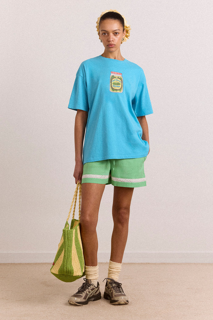 Snack Plate Graphic Tee - Blue