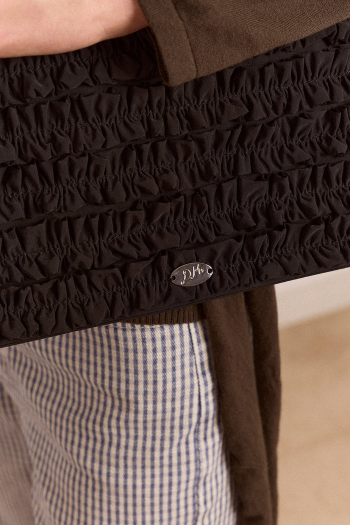 Sophia Ruffle Bag In Black