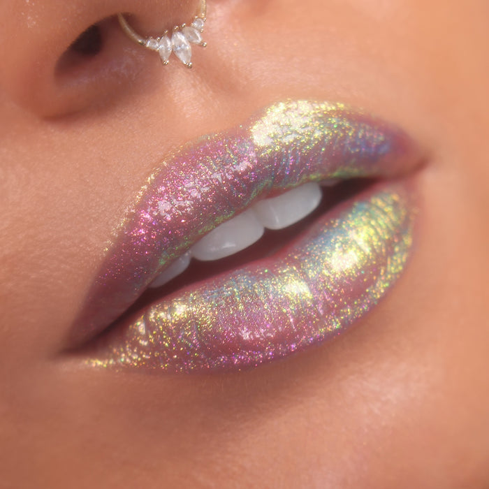 Stella Chroma Gloss (Blue/Pink) - Multichrome Lip Gloss - Glisten Cosmetics