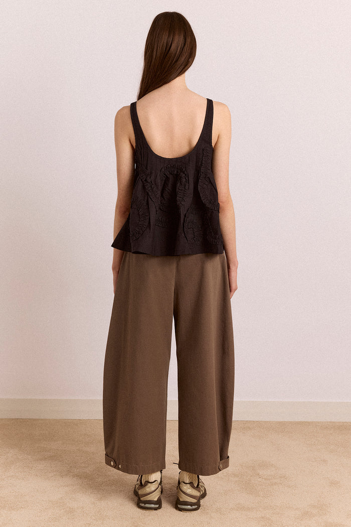 Stella Ruffle Cami - Black