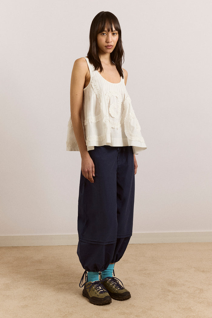 Stella Ruffle Cami - White