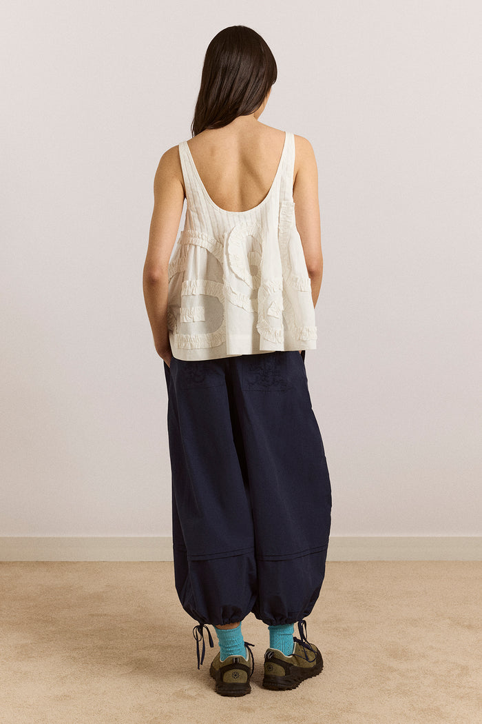 Stella Ruffle Cami - White