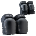 STREET KNEE/ELBOW PAD SET - OPEN BACK - BLACK
