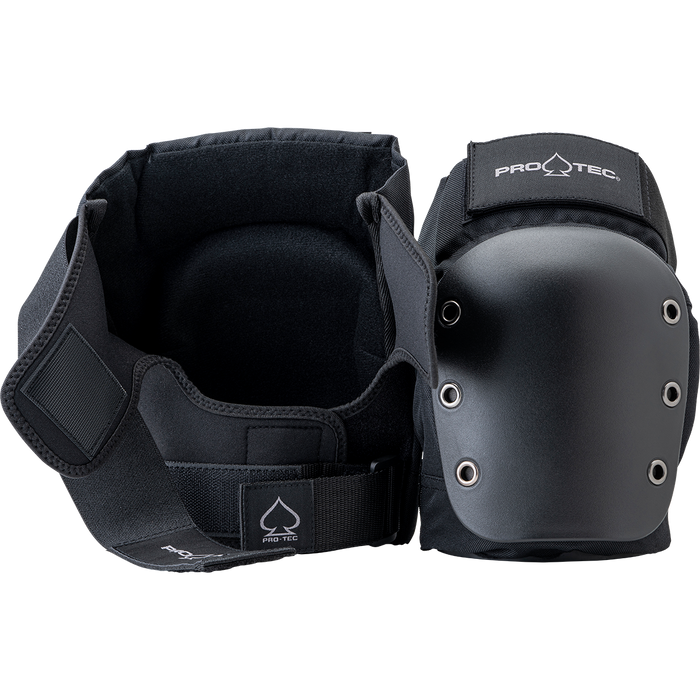 STREET KNEE/ELBOW PAD SET - OPEN BACK - BLACK
