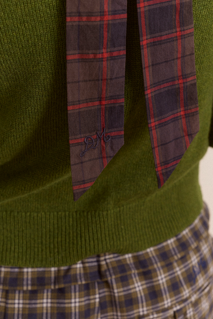 Tie Detail Scrunchie - Sirius Check
