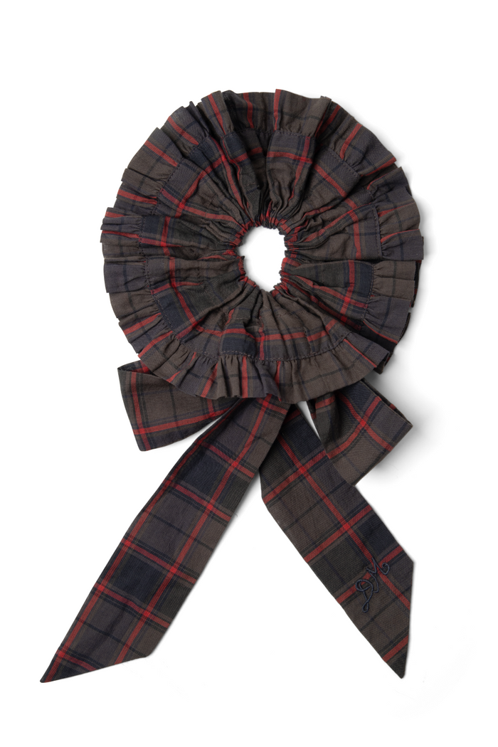 Tie Detail Scrunchie - Sirius Check