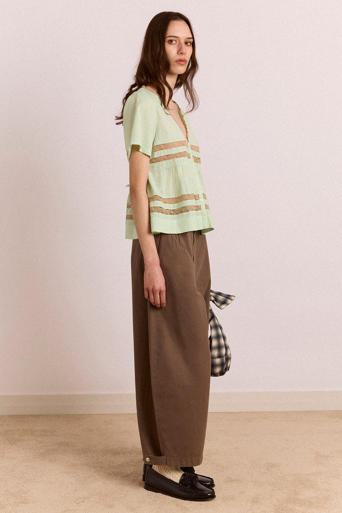 Tilda Lace Blouse - Mint