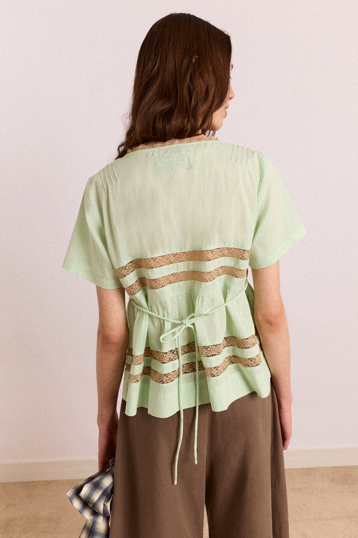 Tilda Lace Blouse - Mint