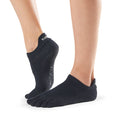 Toesox Full Toe Low Rise Grip Socks - Black