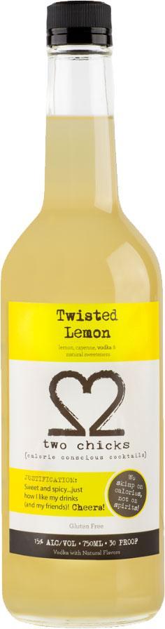 Two Chicks Twisted Lemon Cocktail 30 Proof 750ml